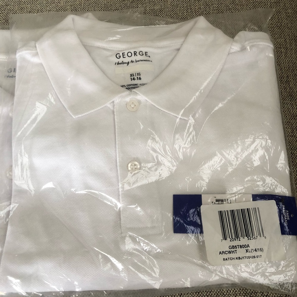 Boys white dress shirts; never worn. 2 packs. - Picture 2 of 2